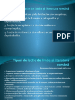 Tipuri de Lecție de Limba Și Literatura Română 123