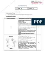 Sesión de Aprendizaje Con El Plan de Fortalecimiento de Educación Física