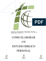 Como Elaborar Un Estudio Bíblico Personal