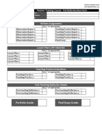 TTC Portfolio Revision Form & Criteria