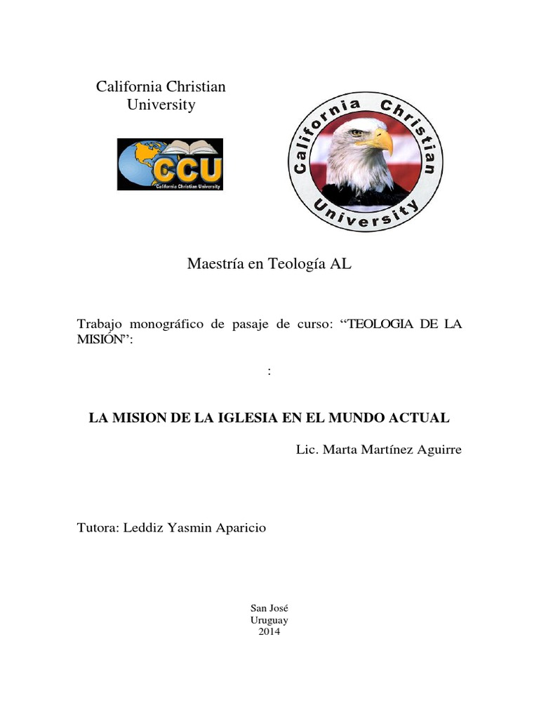 Misión de la Iglesia en el Mundo Actual | PDF | Cristo (título ...