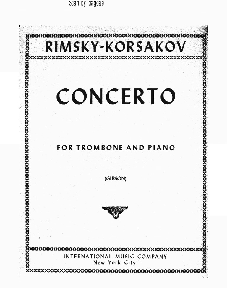 RimskyKorsakov Concerto For Trombone and Band (Trombone A PDF PDF