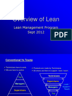 Overview of Lean: Lean Management Program Sept 2012