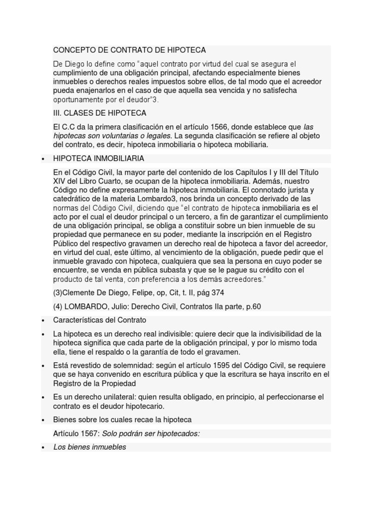 Contrato de Hipoteca | PDF | Propiedad | Pagos