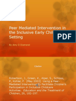 Peer Mediated Intervention in The Inclusive Early Childhood