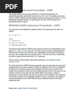 Capital Asset Pricing Model - CAPM