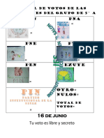 Boleta de Las Elecciones Del Grupo de 5