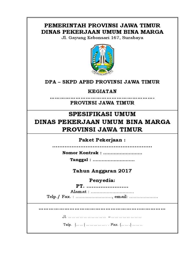 LAMP XII A Spesifikasi Umum