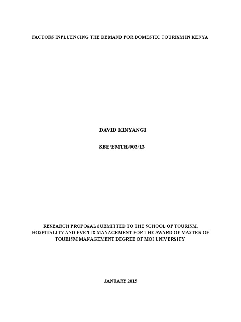 Factors Influencing Domestic Tourism in Kenya | PDF | Kenya | Tourism