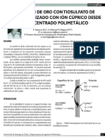 CHILE - Lixiviacion de Oro Con Tiosulfato de Amonio Catalizado Con Ion Cuprico Desde Un Concentrado Polimetalico - P Navarro A Villarroel P F Alguacil P