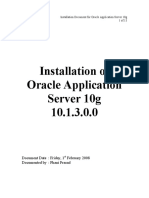 Installation of Oracle Application Server 10g PDF