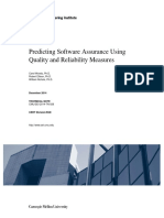 Predicting Software Assurance Using Quality and Reliability Measures