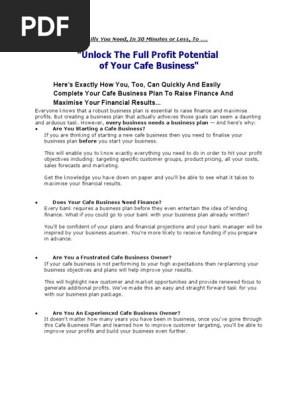 Coffee Shop Business Plan