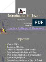 Introduction to OOP Lec One