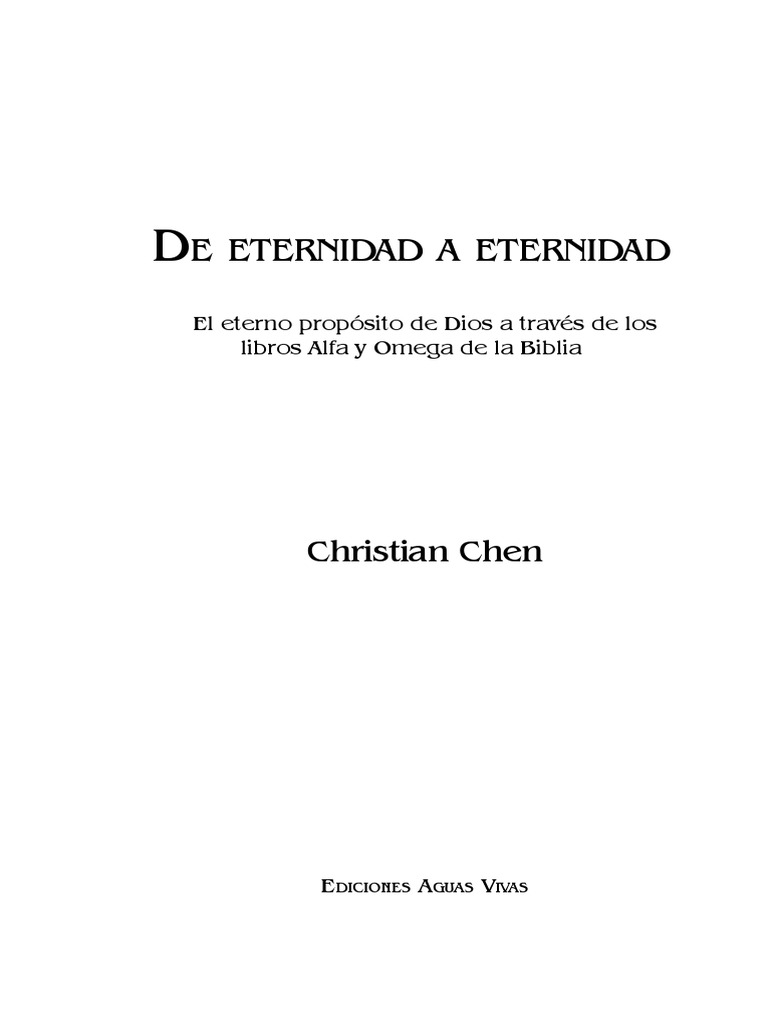 Christian Chen De-Eternidad-A-Eternidad PDF | PDF | Universo | Cristo ...