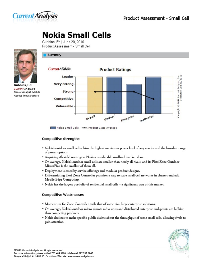 Current Analysis Nokia Small Cells Article en | PDF | High Speed Packet ...