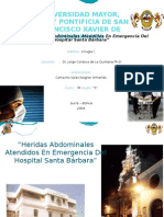 Heridas Abdominales Atendidos En Emergencia Del Hospital Santa Bárbara Sucre Bolivia 2009 - Presentacion