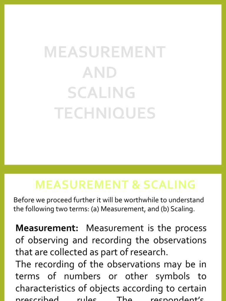 Research Measurement Basics | PDF | Level Of Measurement | Likert Scale