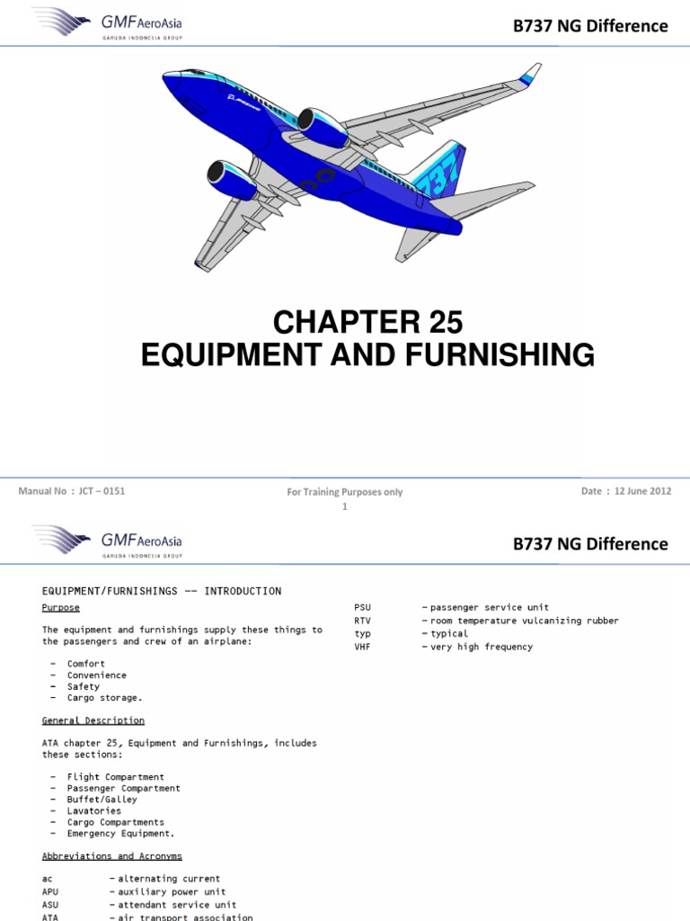 B737 NG Equipment and Furnishings Guide | PDF | Boeing | Jet Aircraft