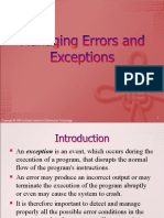 Managing Errors and Exceptions