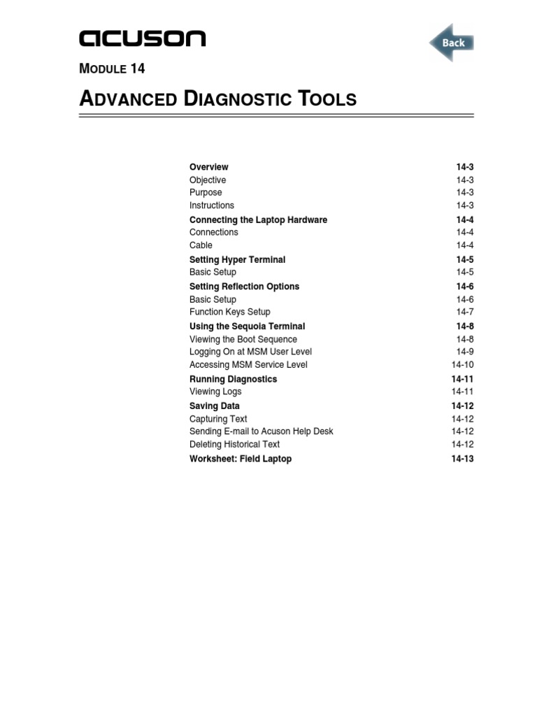 Sequoia Diagnostic Guide | PDF | Data Transmission | Computer Architecture