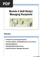 Module 4 (Self-Study) : Managing Recipients