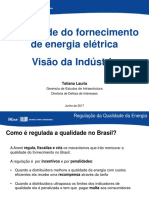 Qualidade do fornecimento de energia elétrica - Visão da indústria