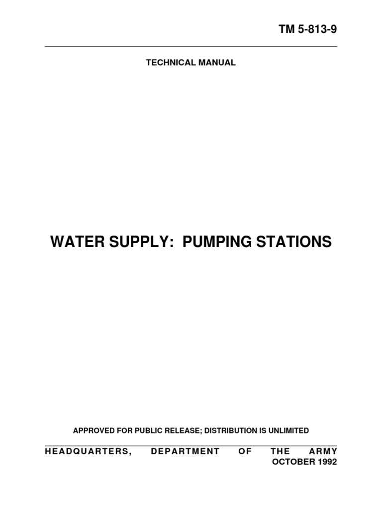 Water Supply Pumping Stations Manual | PDF | Pump | Valve