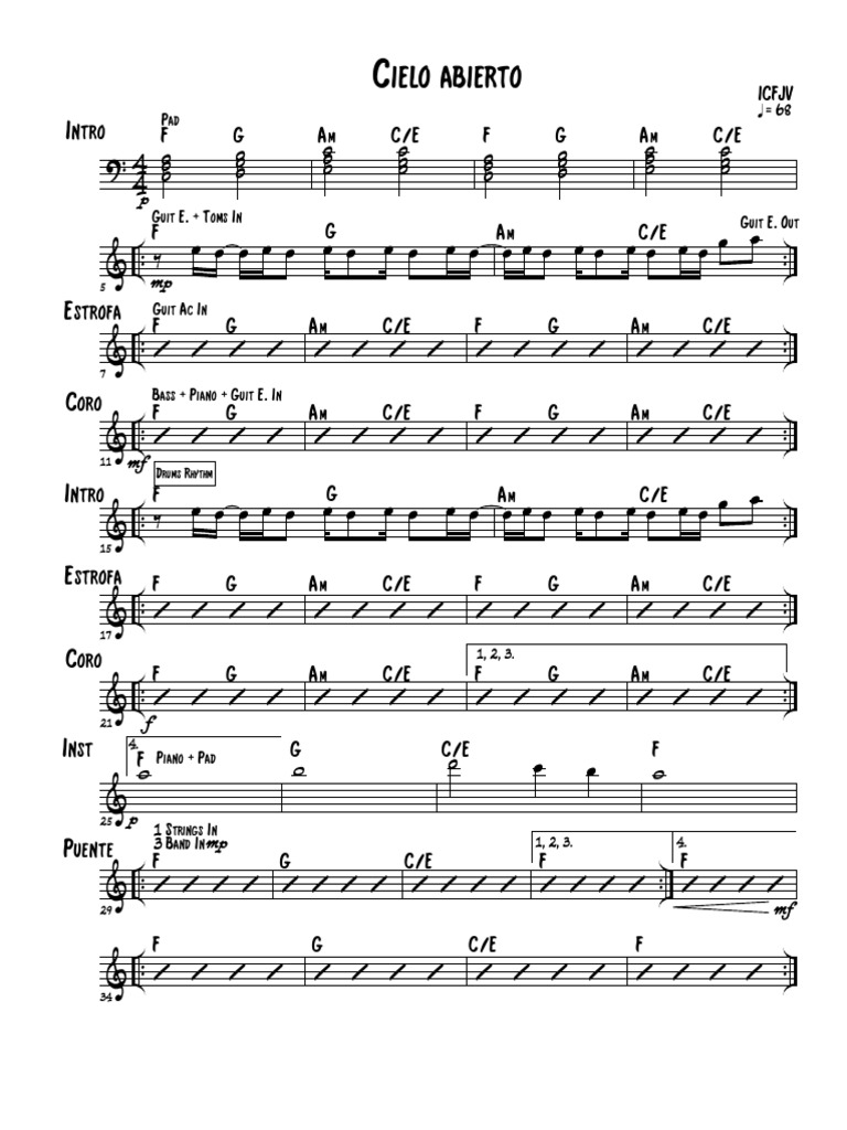Cielo Abieto | PDF | String Instruments | Musical Techniques
