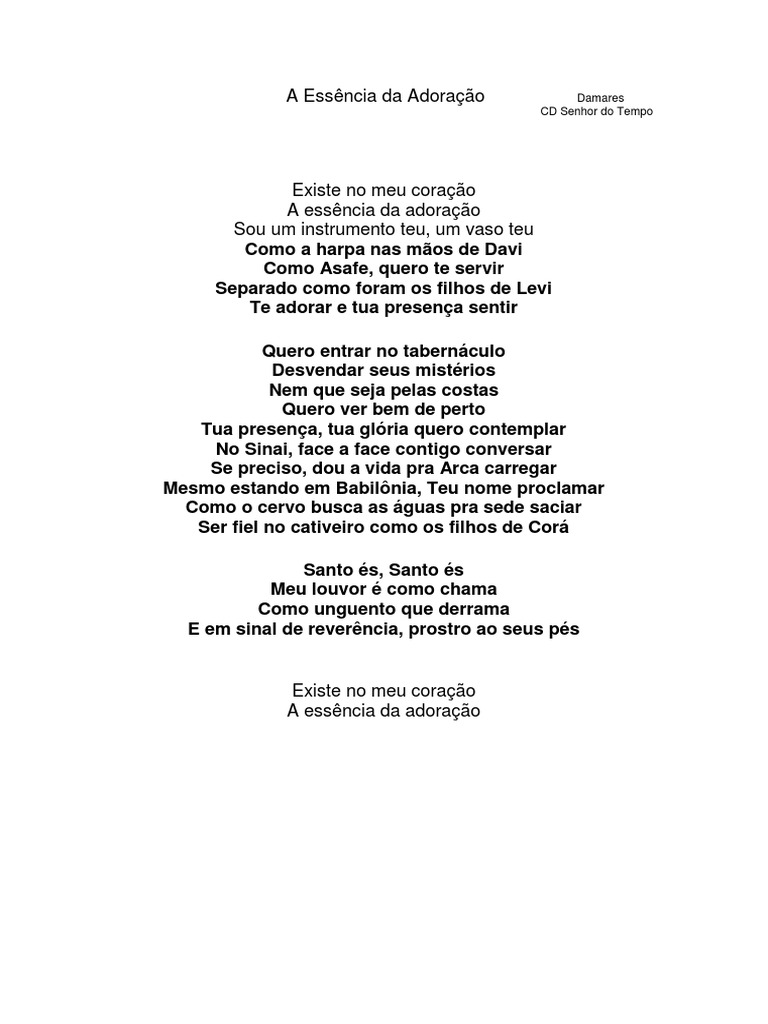 Essência da Adoração - Damares | PDF