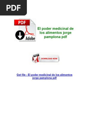 El Poder Medicinal de Los Alimentos Jorge Pamplona PDF
