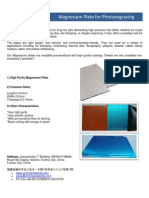 Magnesium Plate For Photoengraving Datasheet