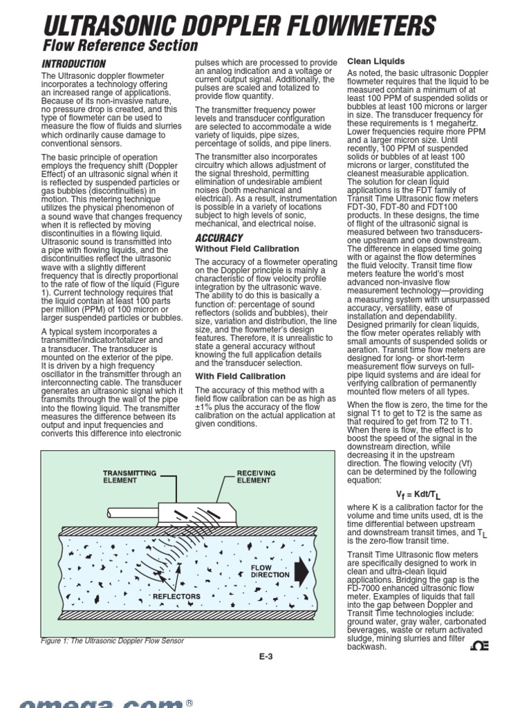 Ultrasonic Doppler Flowmeter Overview | PDF | Flow Measurement | Ultrasound