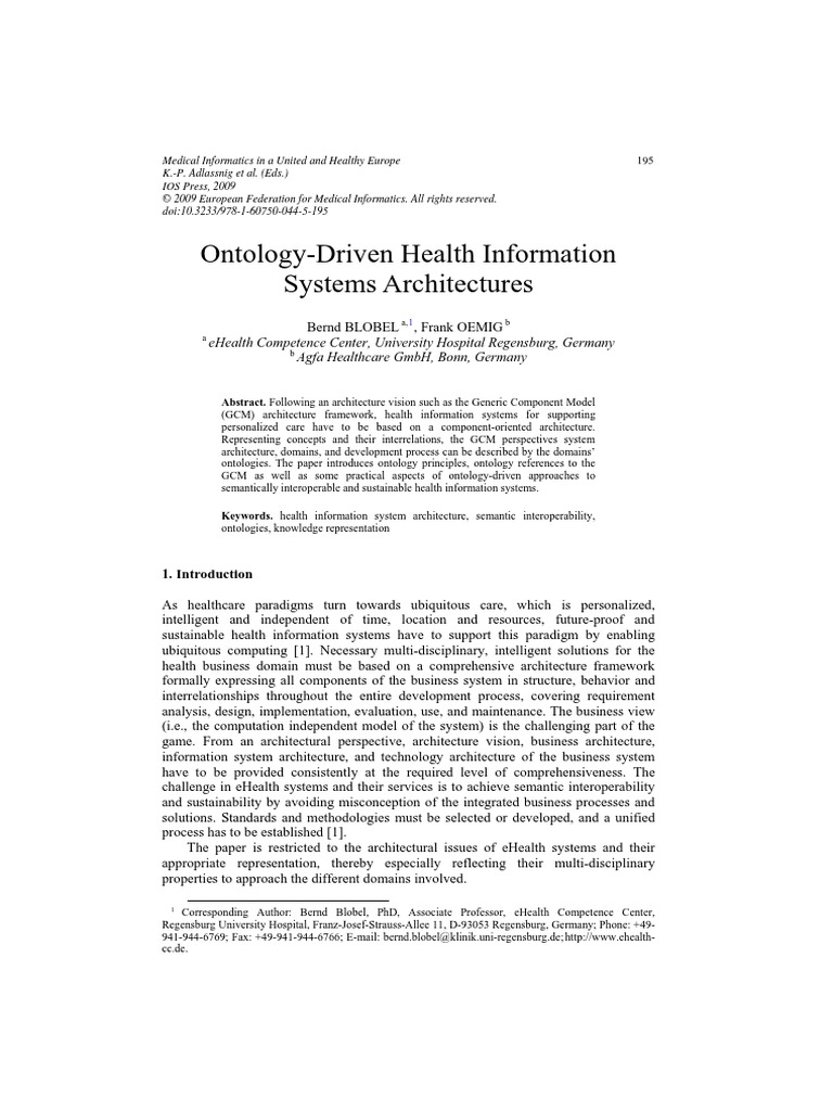 Ontology-Driven Health Information | PDF | Ontology (Information ...