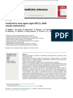 Insuﬁciencia   renal aguda según RIFLE y AKIN