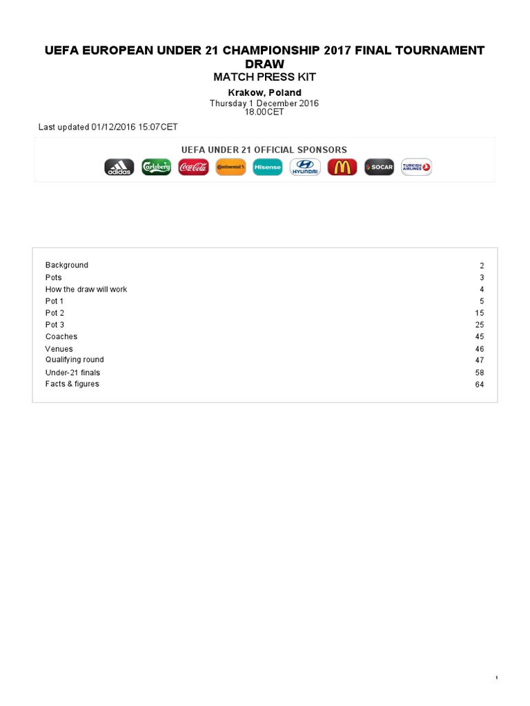 Uefa European Under 21 Championship 2017 Final Tournament Draw England National Football Team Soccer