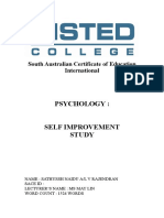 SA Certificate of Education International Psychology: Self Improvement Study