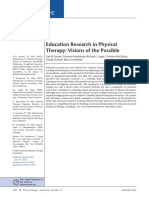 Education Research in Physical Therapy Visions of The Possible