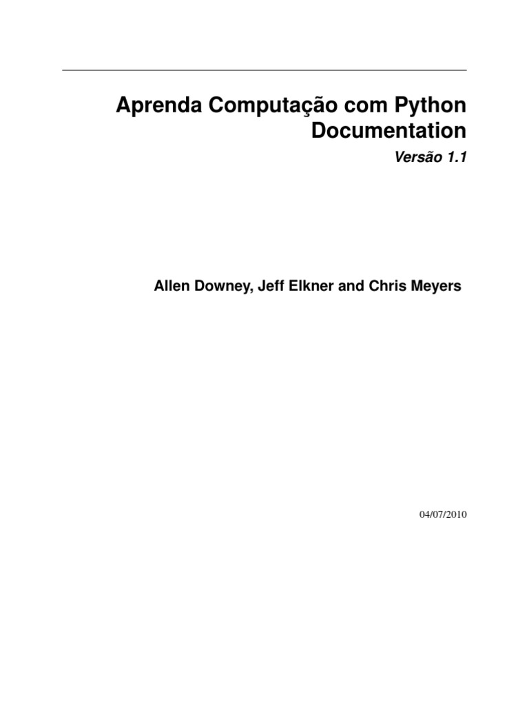 Aprenda Python: Guia Completo de Programação | PDF | Linguagem de ...