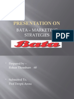 Presentation On: Bata - Marketing Strategies