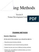 Training Methods: Session 8 Trainer Development Conference