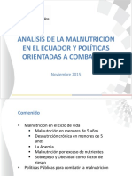 2ecuador Ministra Salud - Analisis de La Malnutricion y Politicas Orientadas A Combatirla