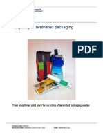 Recycling of Laminated Packaging