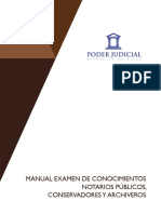 Manual Examen Conocimientos Notarios Públicos, Conservadores y Archiveros, Concursos Publicados A Partir Del 14 de Octubre de 2016