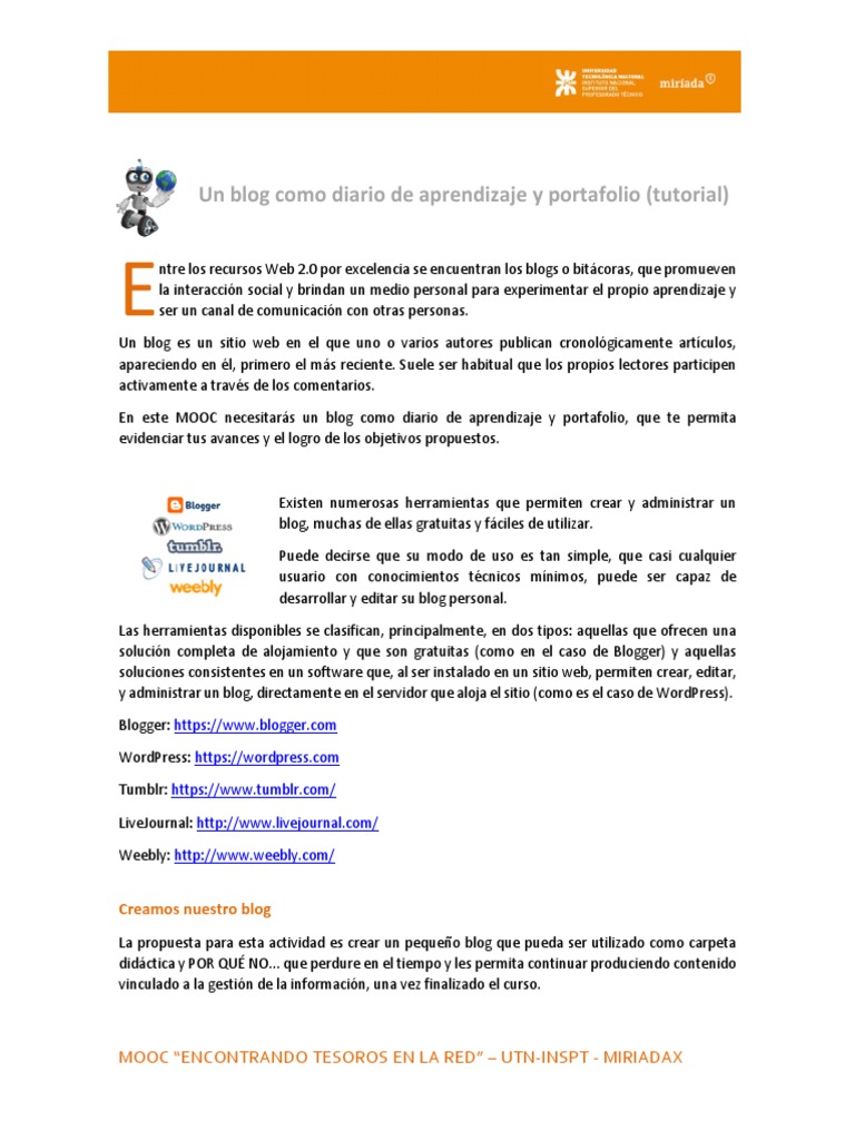 Tutorial blogOK PDF | PDF | Blog | Sitios web