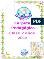 Carpeta Pedagogica 2 Años 2015