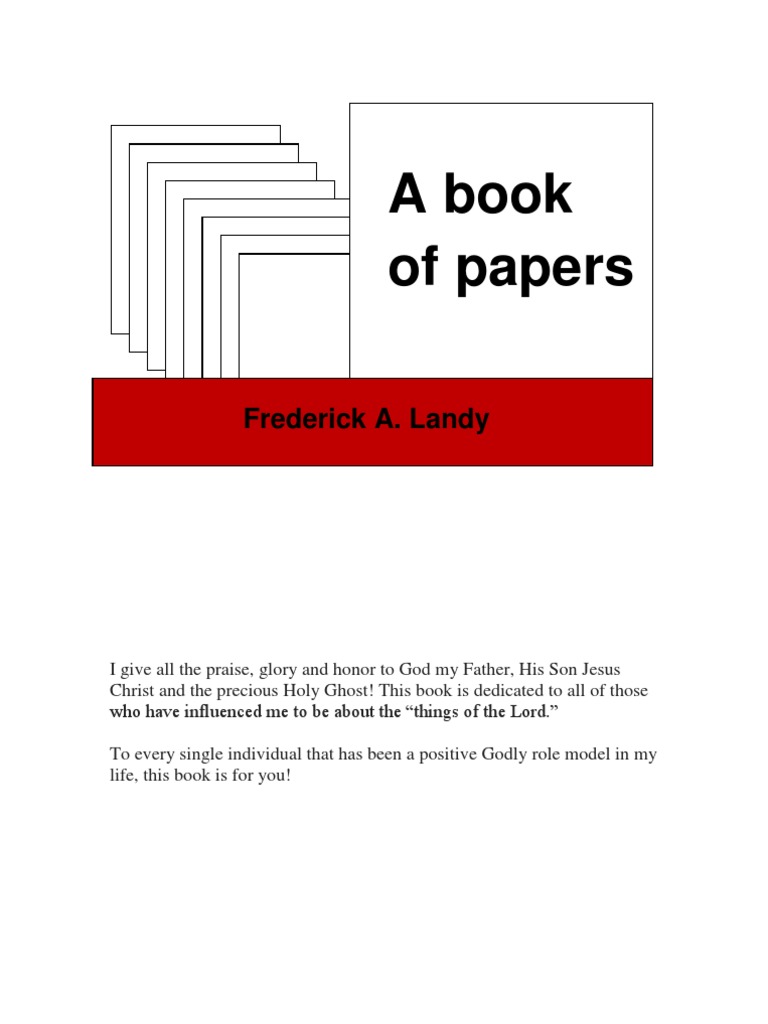 Frederick A. Landy - A Book of Papers | PDF | Book Of Numbers | The Gospel
