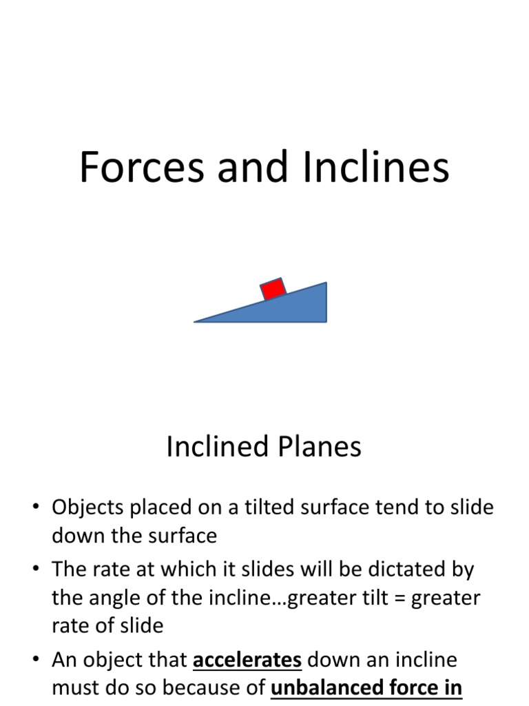 Physics of Inclined Planes | PDF | Euclidean Vector | Force