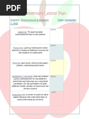 elementary lesson plan