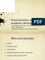W-4 Cecile Badenhorst - Procrastination and Academic Writing